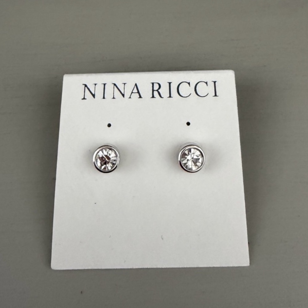 Nina Ricci Swarovski Stud Earrings